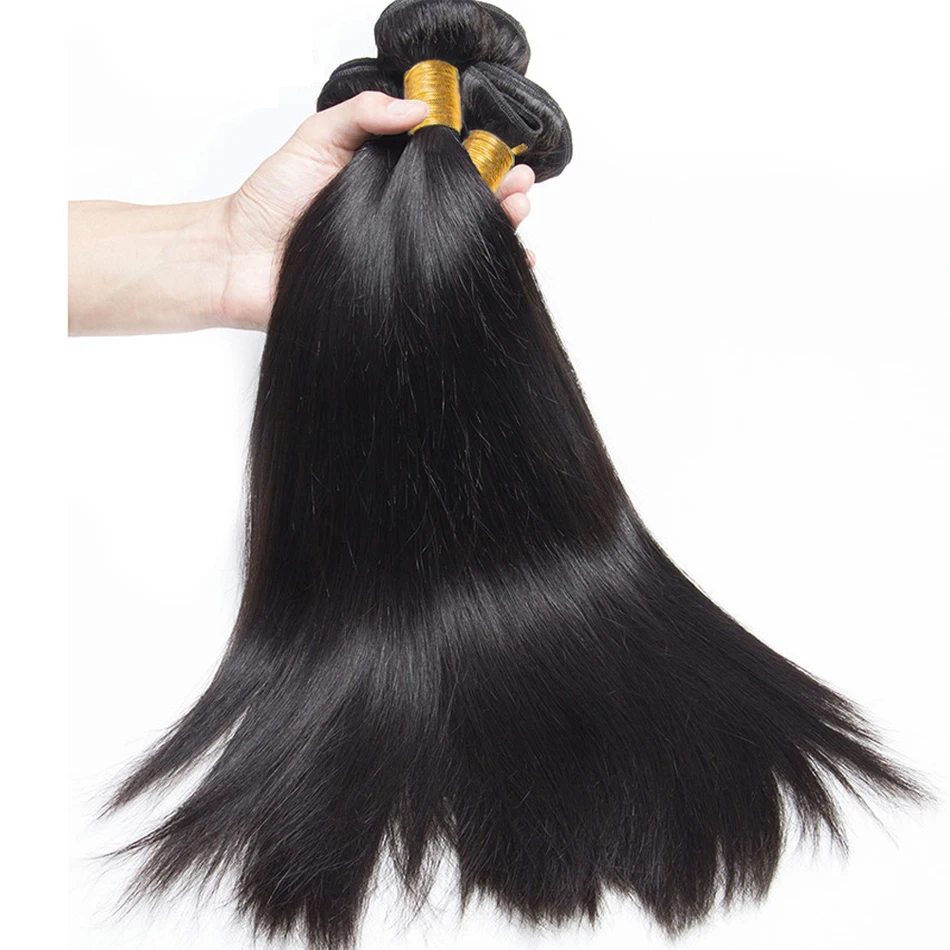 30 32 นิ้วตรงผมมนุษย์บราซิลผมรวมกลุ่ม 2/3/4 ชิ้น Human Hair Bundles remy Hair Extensions