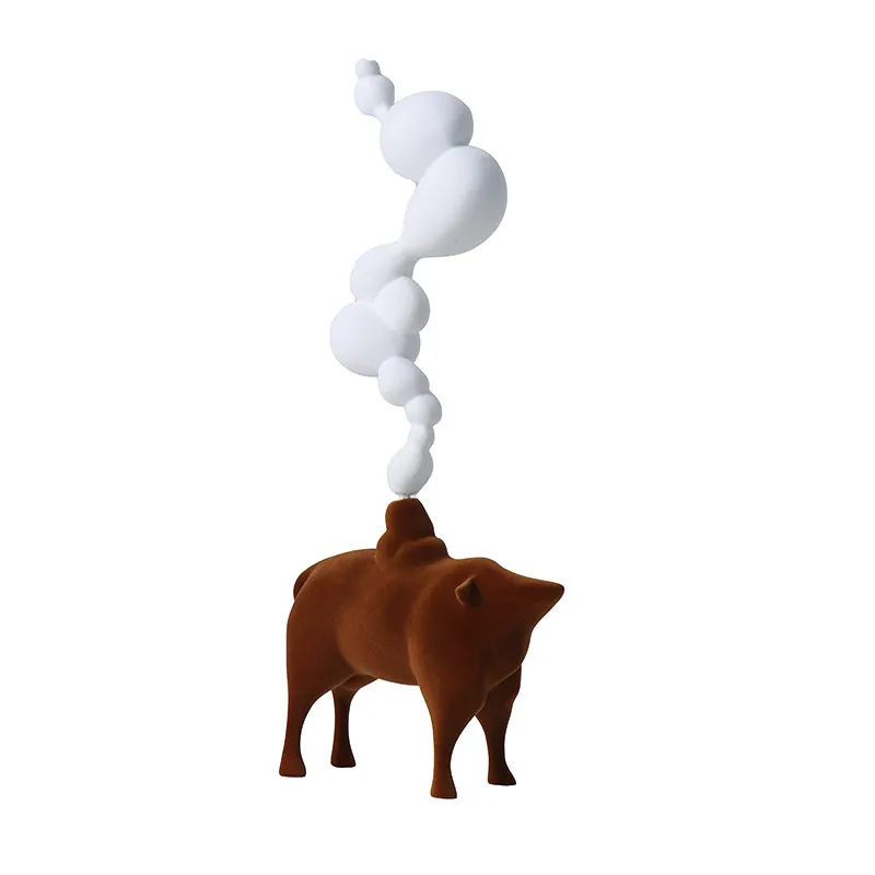 Modern light luxury balloon house sales office soft decoration home decoration ornament flocking blue