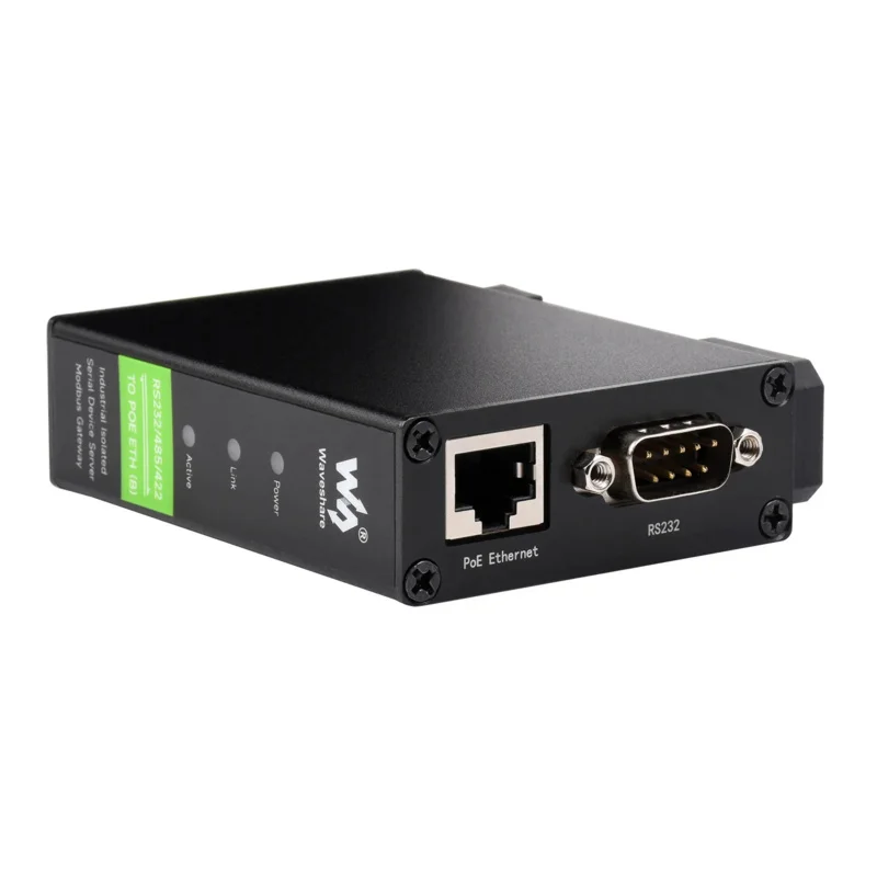 Waveshare servidor Serial de montaje en Riel, módulo Ethernet RS232/485/422 a RJ45, TCP/IP a serie, con función POE, puerta de enlace MQTT