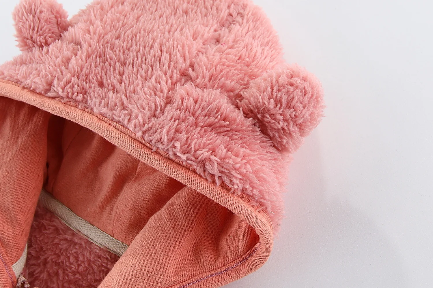 Frühling und Herbst Kinder Fleece Mantel Baby Bär Ohren Langarm Warme Jacke 0-3 Jahre Alte Kind Kleidung – Detail 14