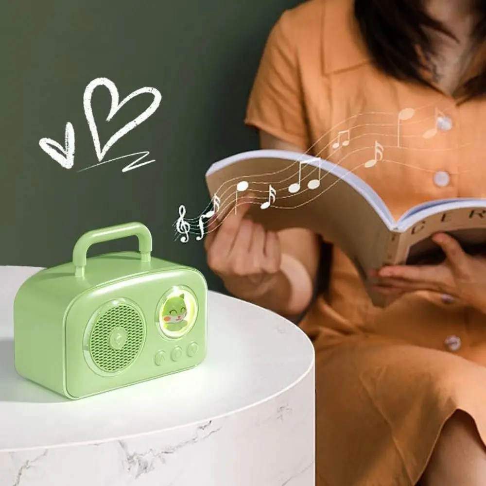 

Rich Bass Mini Retro Bluetooth Speaker Waterproof with Handle Portable Speaker USB Interface Wireless Speaker Student Use