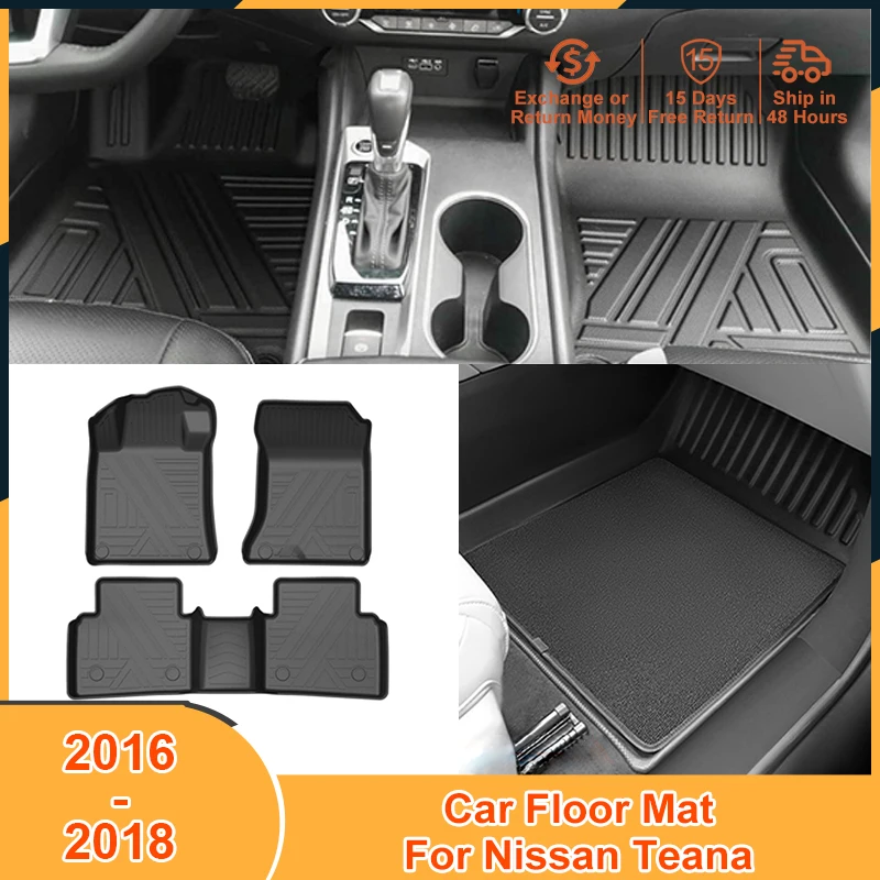 2016-2018 TPE Foot Pad for Nissan Teana 2016 2017 2018 Accessories Snowy Blanket Floor Mats Non-Slip Waterproof Scratch Cover