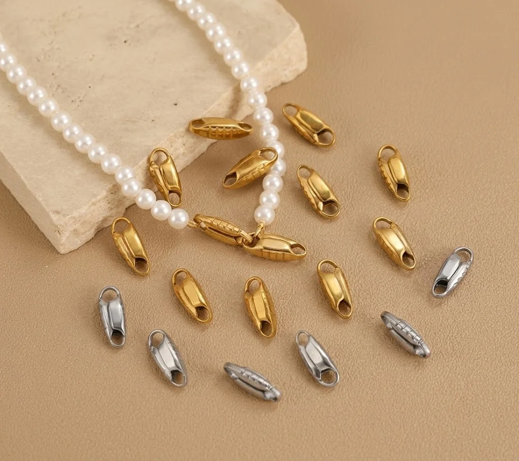20 Stück Edelstahl-Karabinerverschlüsse für Armbänder, Halsketten, DIY-Haken, Kettenverschlüsse, Schmuckherstellung, Zubehör, Bastelbedarf – Detail 2