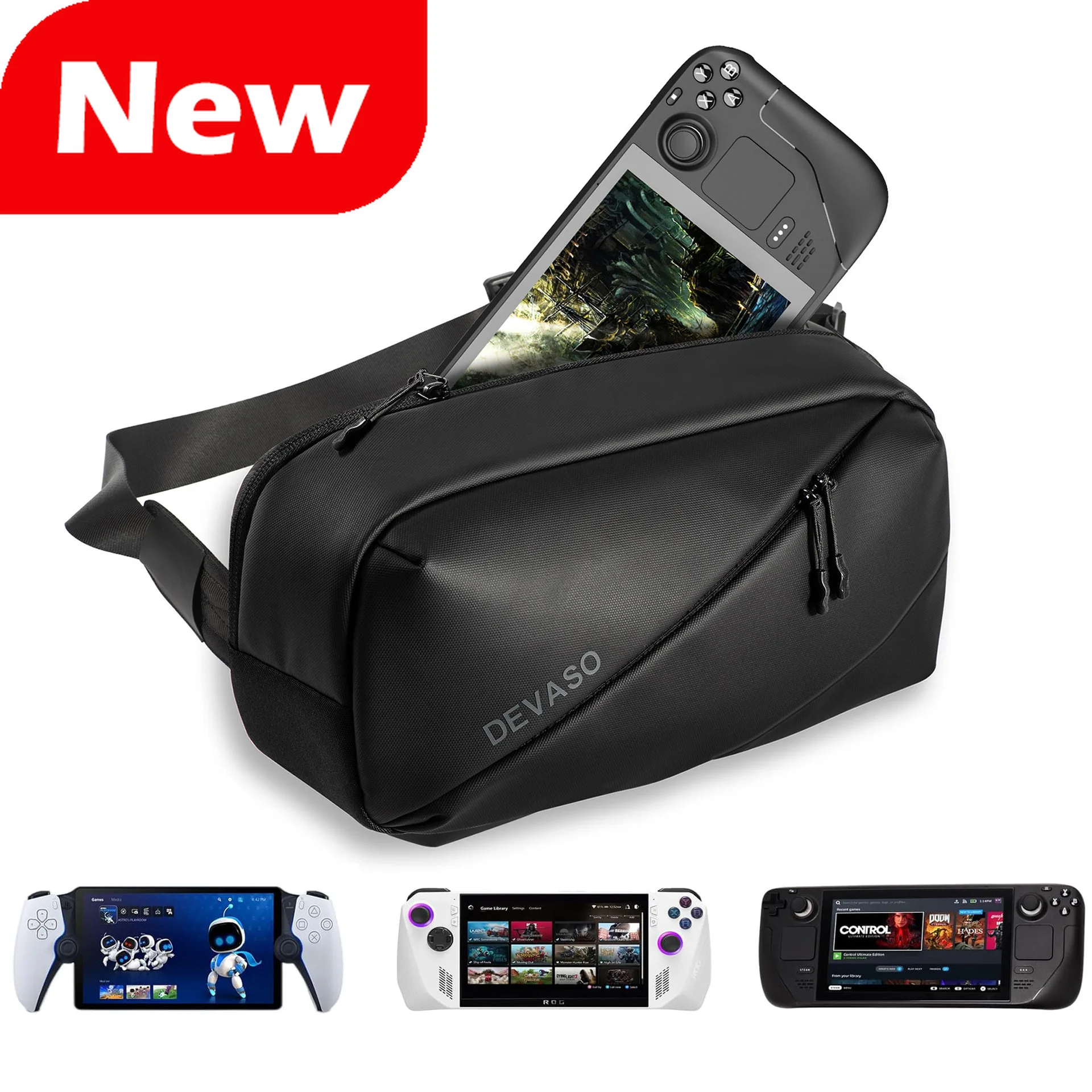 

Сумка через плечо для отдыха Steam Deck OLED Ручная игровая консоль ROG ALLY Портативная сумка через плечо большой емкости для хранения