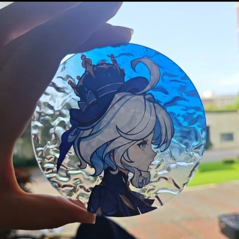 موجة نمط جولة الاكريليك كأس الحصير الجدول الوسادة للمنزل مكتب المطبخ Furina دي فونتين Focalors هيدرو أرشون إله العدالة