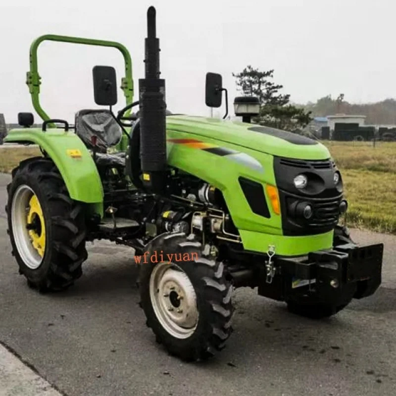 durable：Small Four - Wheel 60H Agriculture Tractor Equipment 4WD Chinese Mini 4 Cylinder Farm Tractor Multi-purpose Farm Mini Tr