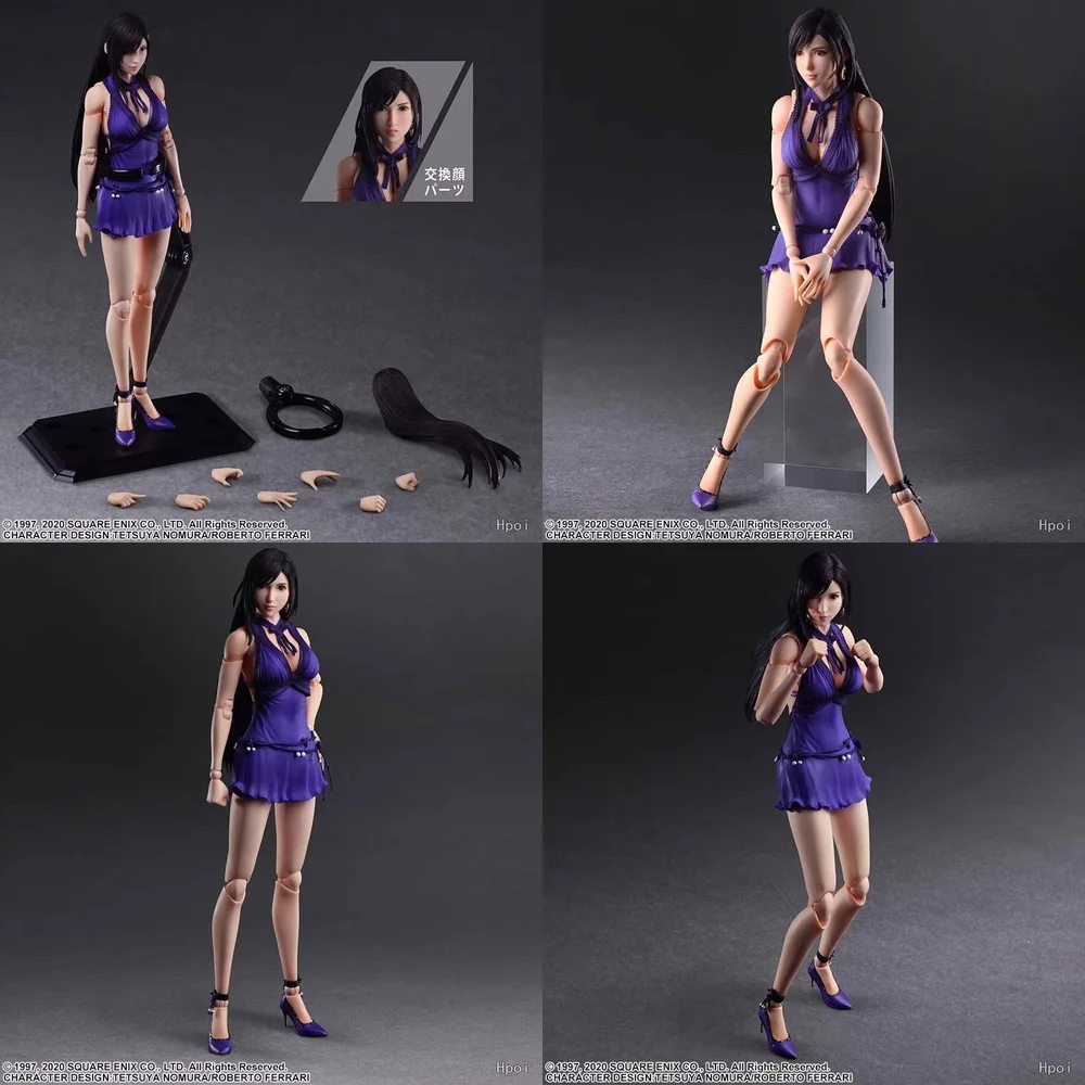プレイアーツ ファイナルファンタジー FF7 リメイク ティファ・ロックハート ドレス チャイナドレスバージョン アクションフィギュア コレクタブル デスクトップオーナメント モデル ギフト