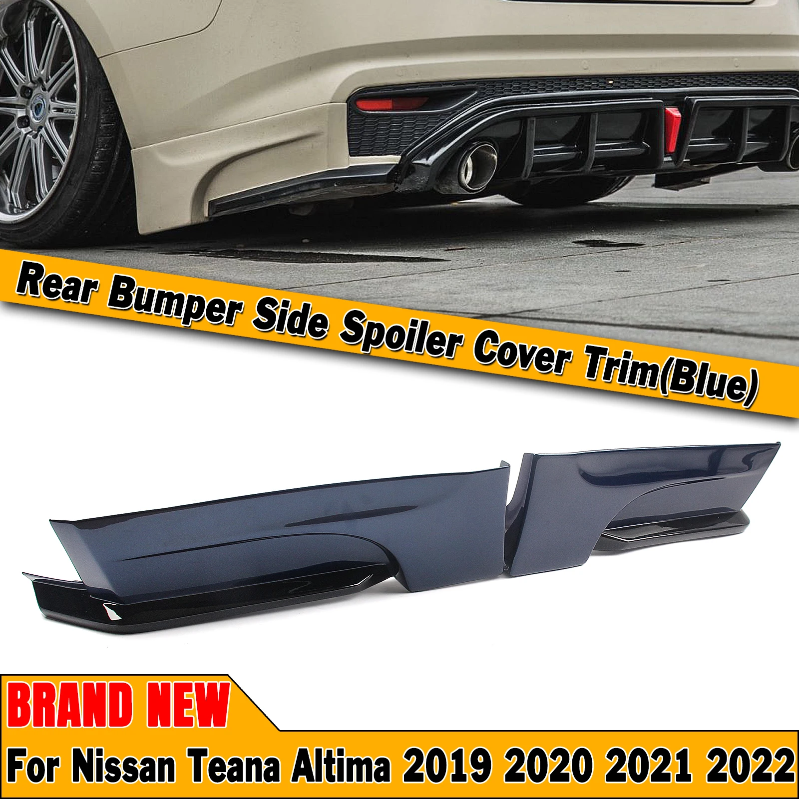 

YOFER Rear Bumper Side Splitter Cover Trim For Nissan Altima 2019 2020 2021 2022 Blue/Black/White Car Lower Spoiler Corner Plate