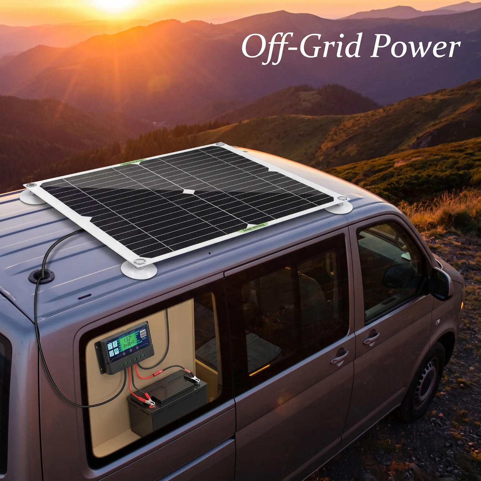 400Wのポータブルソーラーパネルキット。100Aの充電コン - Rv Solar Kit 400W のレビューと価格