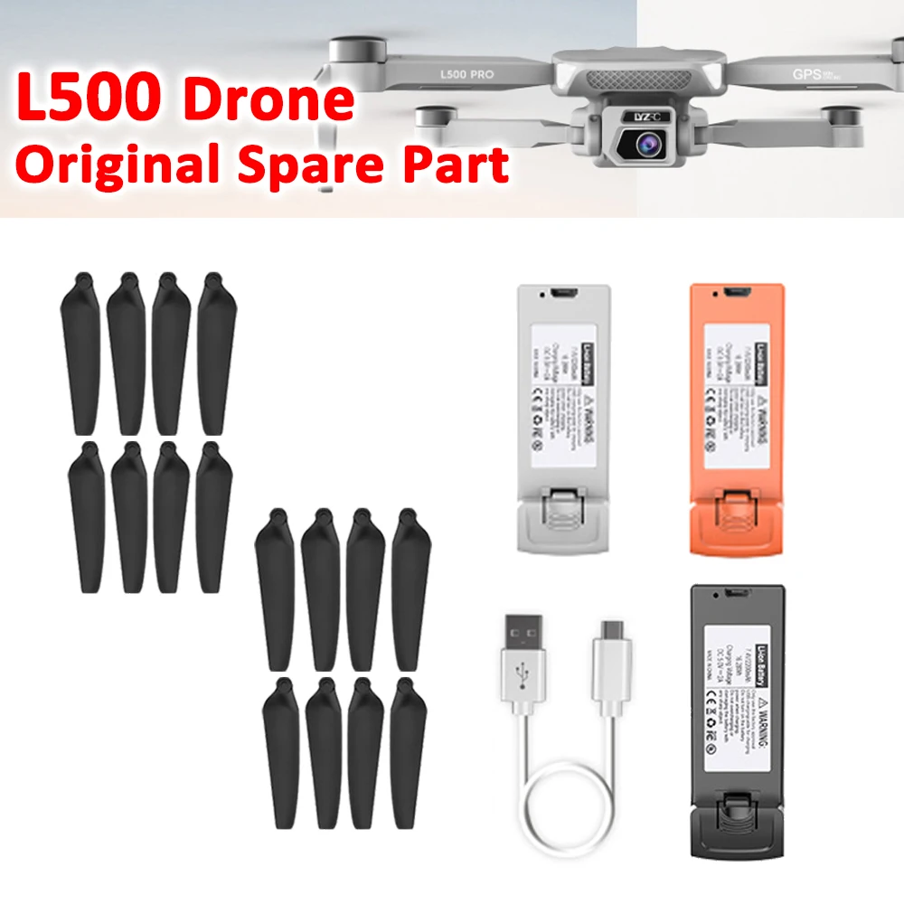 L500 PRO Dron Original Spare Part Propeller Blade Wing / Battery 7.4V 2200mAh / USB Charger Part Replacement Accessory