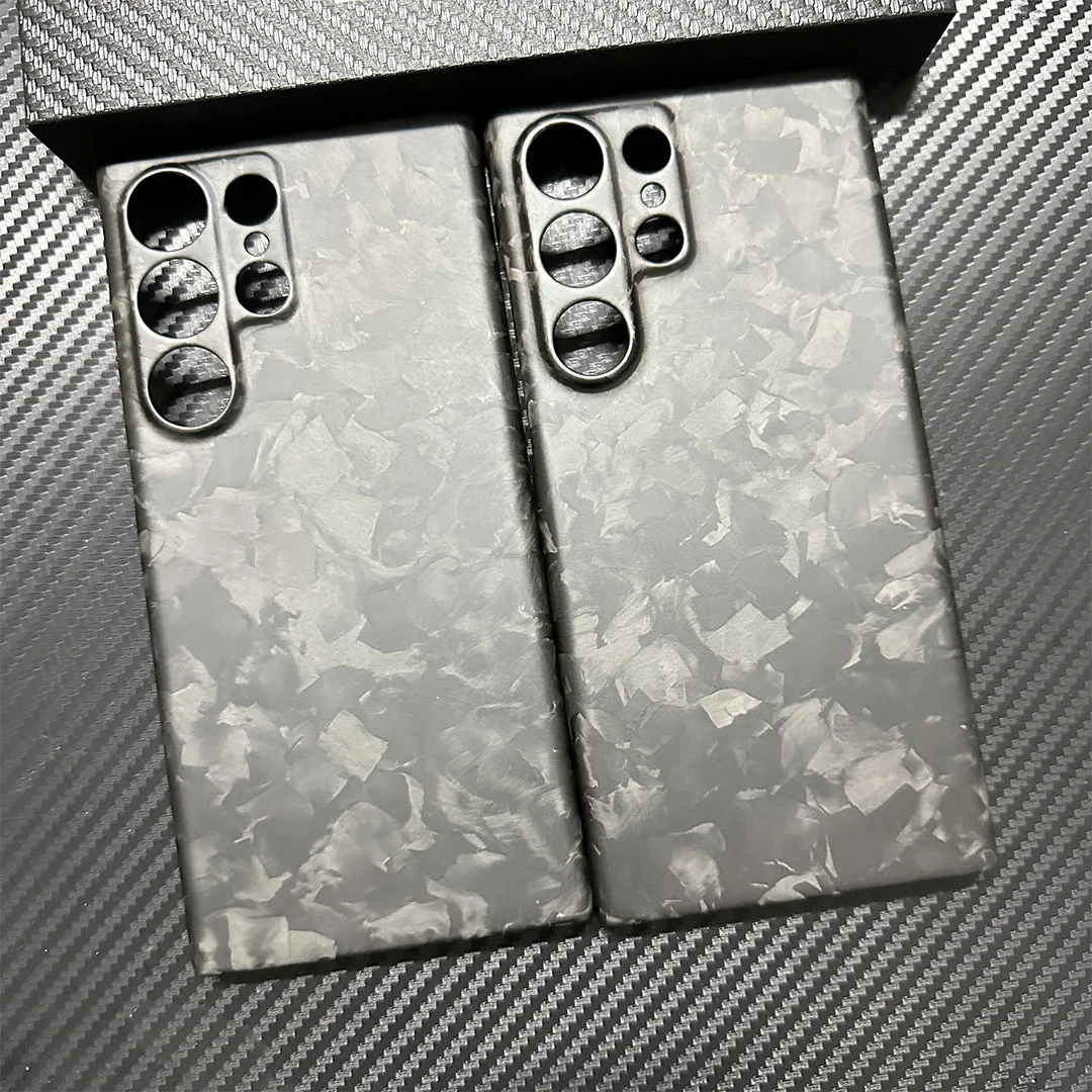 Capa de telefone de fibra de carbono forjada acc para samsung galaxy s25 ultra capa de fibra de aramida para s23 ultra resistente a quedas capa dura