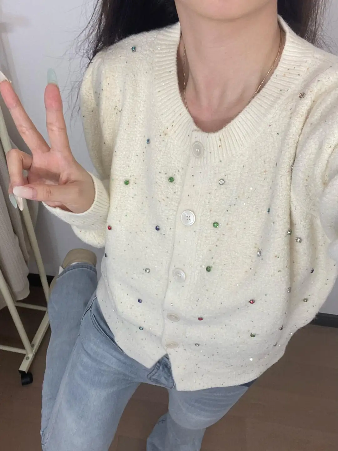 سترة محبوكة بتصميم ماسي ملون على طراز الكلية للنساء لربيع وخريف سترة جديدة غير رسمية متعددة الاستخدامات قصيرة واحدة الصدر