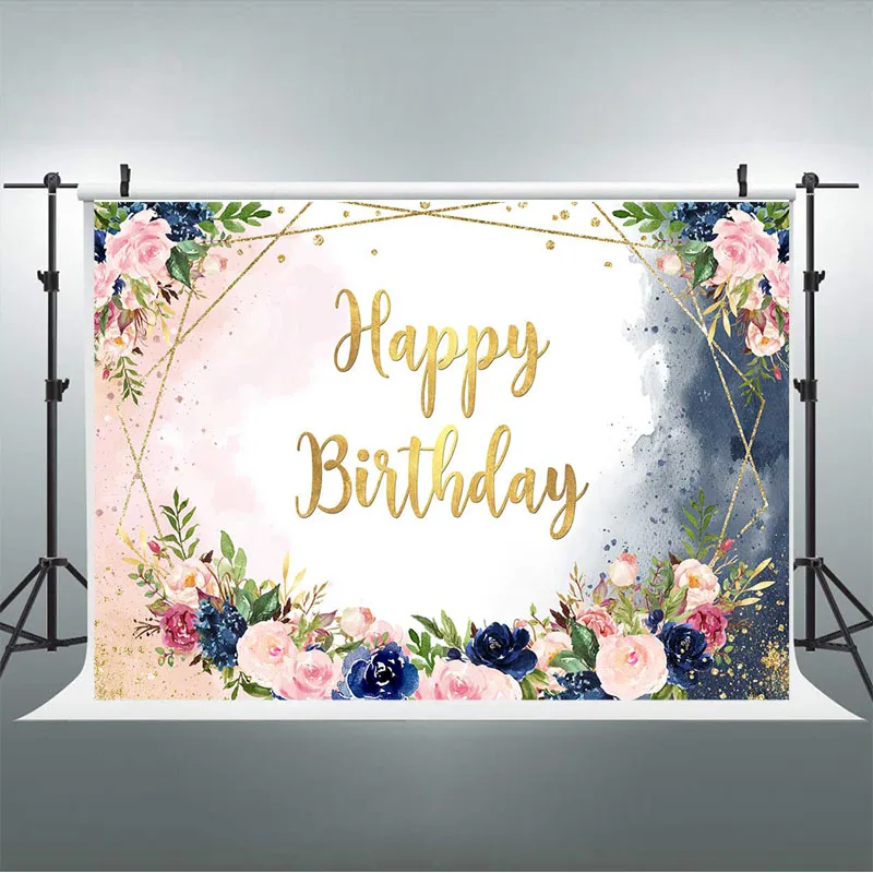 Фон для фотосъемки с надписью «Happy Birthday»