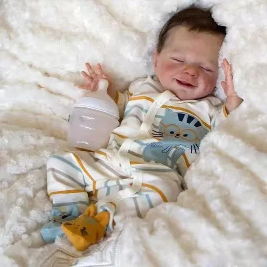 Mini Silicone Vinyl Doll Reborn Stress Relief Realistic Newborn Baby Dolls Hand Made with Feeding Accessories