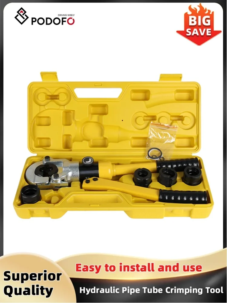 Podofo 16-32mm² Hydrauliczna zaciskarka do rur 16-20-25-26-32mm² do rur ciśnieniowych, odpowiednia do rur aluminiowo-plastikowych i rur PEX. — 2