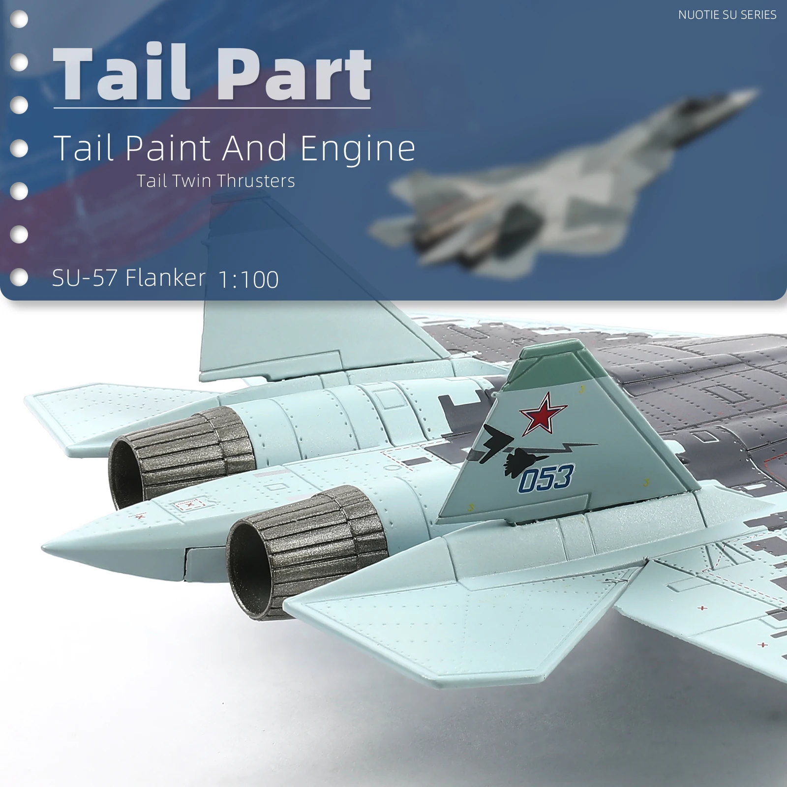 SU57 digital camouflage fighter jet model 1:100 die-cast metal military aircraft aircraft collection gift