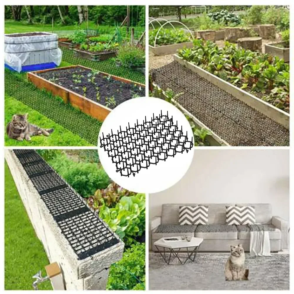 

Garden Anti cat Mat, 12pcs Spike Cat Scat Mat, Effective Animal Repellent for Protecting Plants, Easy to Install and Use