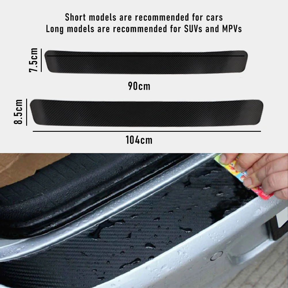 4PCS Car Trunk Guard Plate Rear Bumper Protect Sticker for Hyundai IX35 Solaris Accent I30 Tucson Elantra Santa Fe Getz I20 Sona