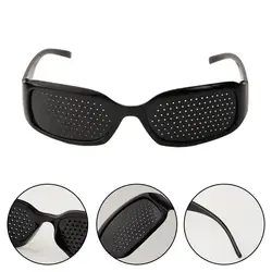 Fashion Relieve Pinhole Glasses Men Corrective Anti-Fatigue Myopia Glasses Reading Black Frame Protector Eyesight Improve Vision