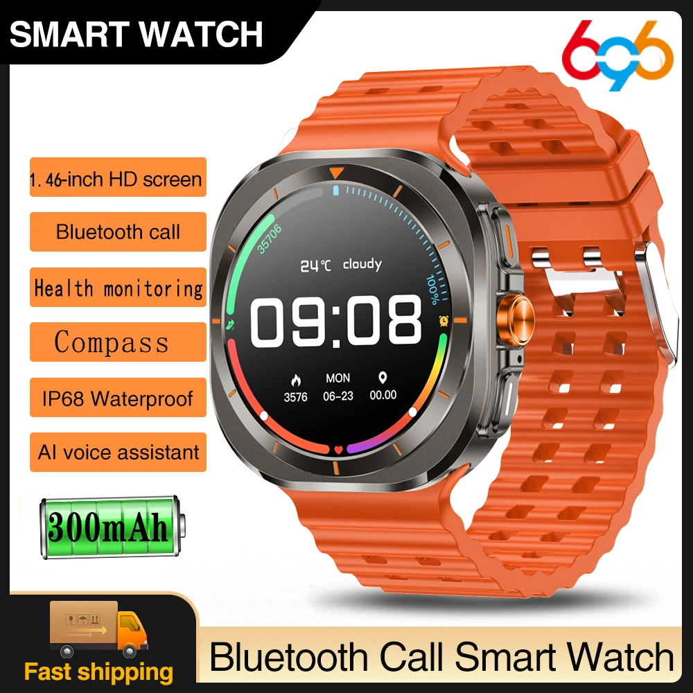 New Outdoors Smart Watches Men Gesture Control Blue Tooth Call Smartwatch Women Sports Fitness Compass Heart Rate Waterproof SOS