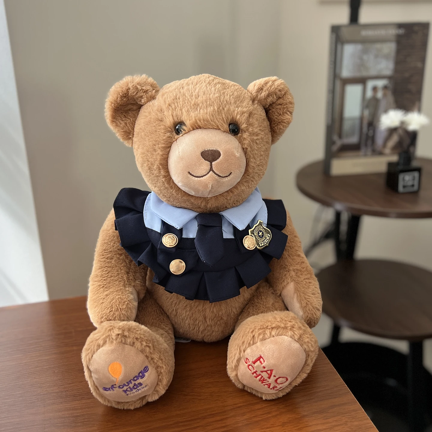 2025 New lovely Exquisite Original Teddy Bear with police uniform Plush Toy Super bear for Children's or girl Birthday Gifts