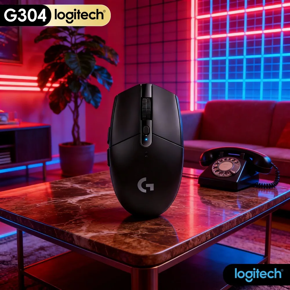 Logitech G304 LIGHTSPEED Wireless Gaming Mouse Stable Aim Tracking Help Improve Hit Rate For FPS Game Player