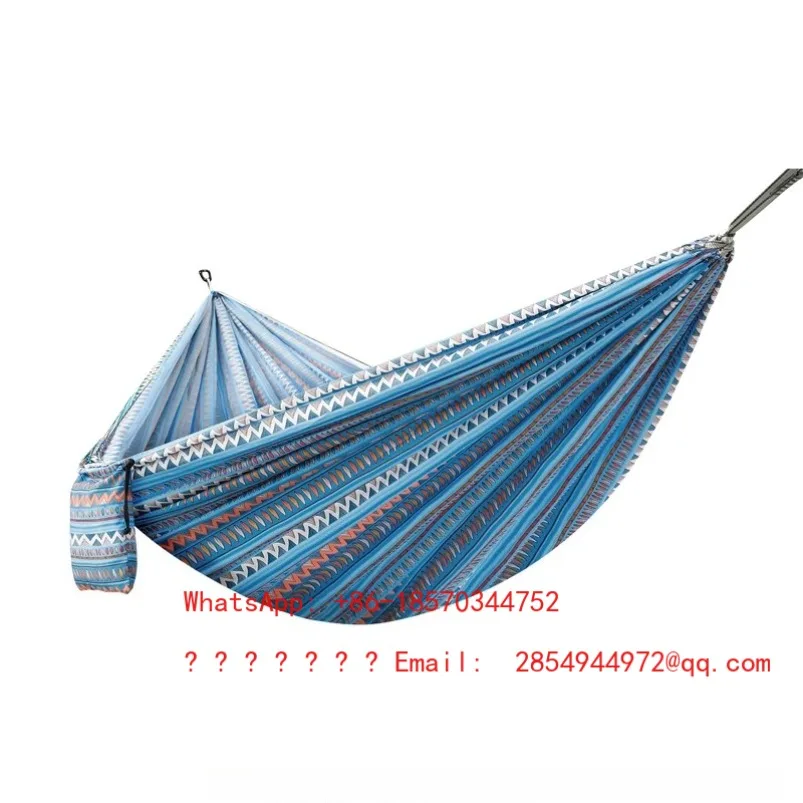 2026    Printed Hammock Outdoor Camping Picnic Camping Self-driving Tour Parent-child Swing Mesh Bed Anti-rollover