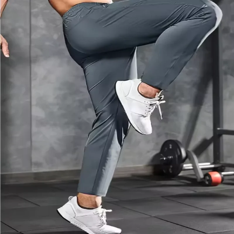 Man Football Fishing Gift Gym Men's Fitness Pants Zippered Pockets Stretch Sports Pants Running Daily Wear Casual Pants Jogger 