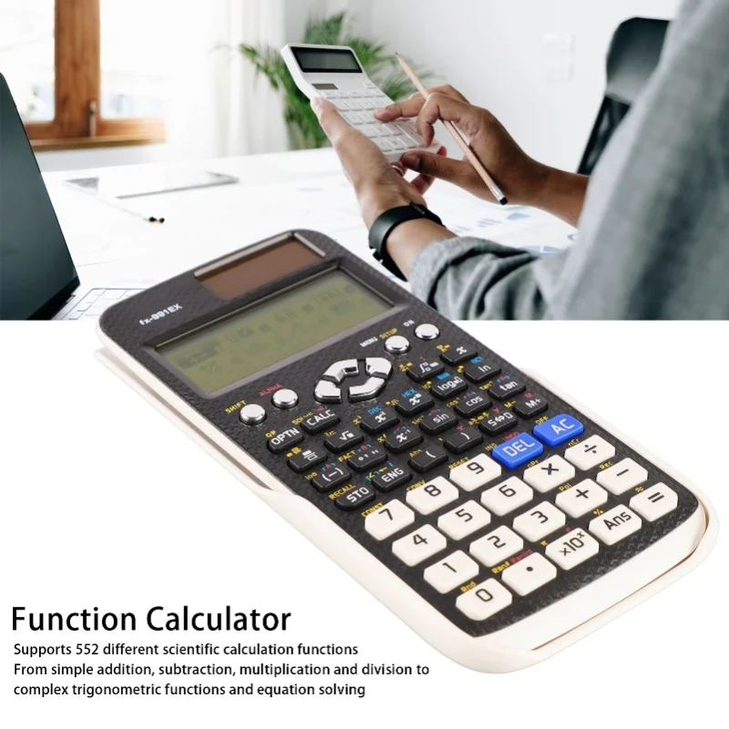 Scientific Calculator Programmable Large Screen Clear Buttons Multifunction Function Calculator With Sliding Cover For Students