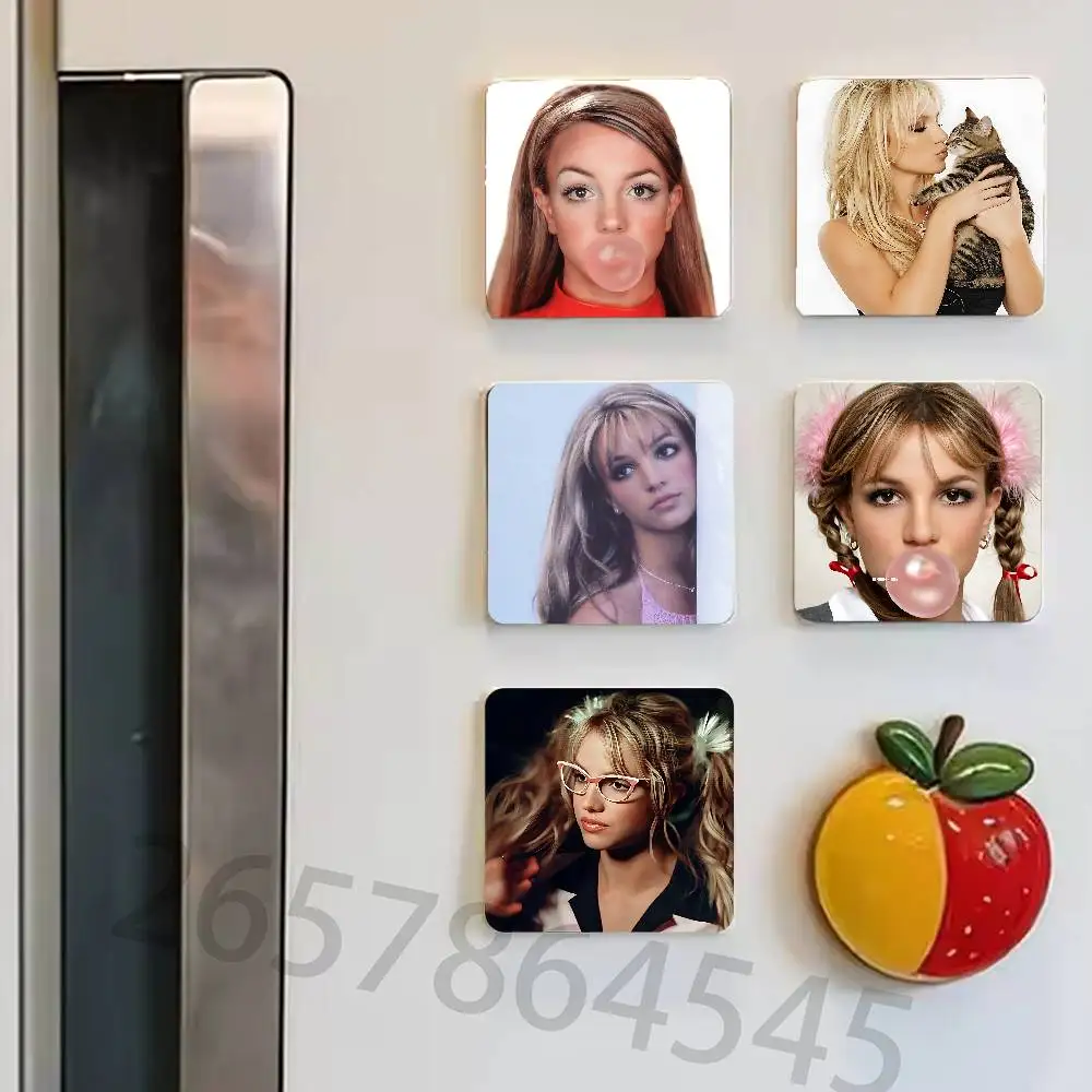 B-Britney S-Spears Fridge Magnets Refrigerator Card Kitchen Metal Icebox Cabinet Magnetic Cards