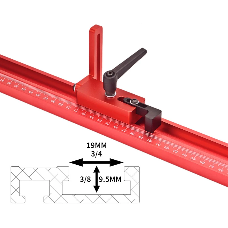 Aluminium Alloy Miter Track Jig 30/45 Type Miter Track Stop Woodworking T-Slot Limiter T Track Stop Block For Standard T-track