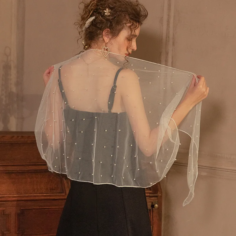 European And American Adult Women Elegant Fashion Slim Shoulder Beaded Dress Beaded Jacket Sequined Cover Up Shirt Fashion Sexy