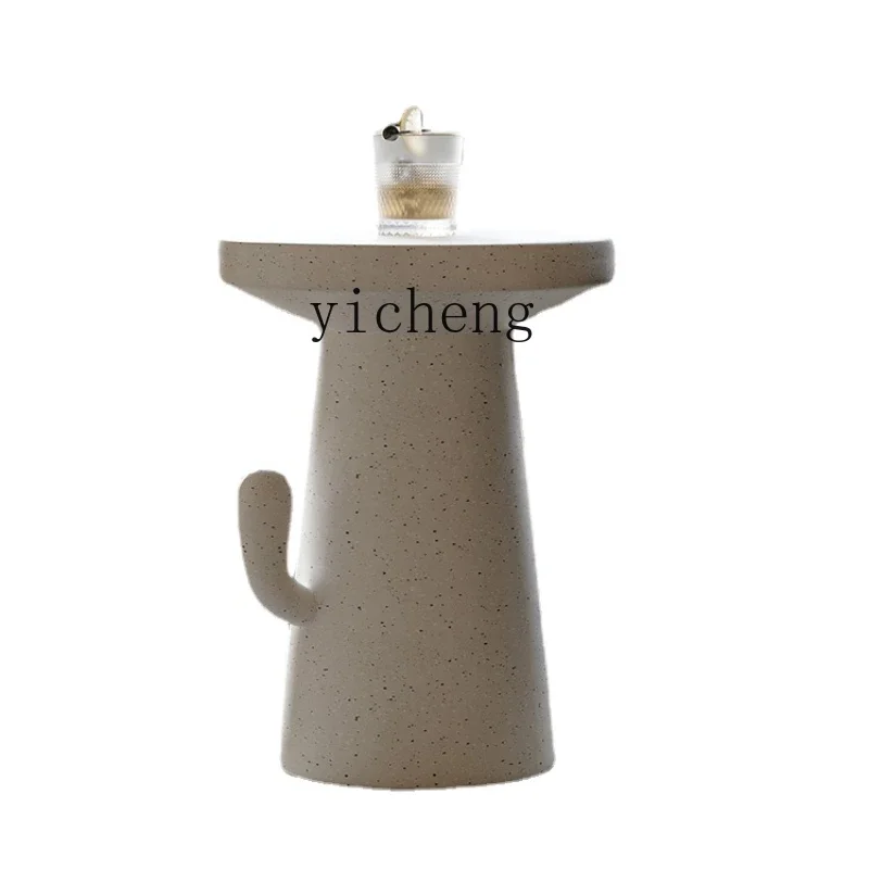 u10 Living Room Sofa Side Table Small Apartment Home Magnesium Oxide Small round Side Table Creative Corner Table