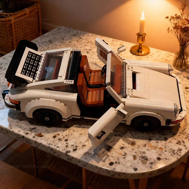 Juego de bloques de construcción de carrera clásicos 2 en 1, 1458 Uds., colección de modelos de vehículos, coches de ladrillos, juguetes para adultos y adolescentes, regalo de Navidad