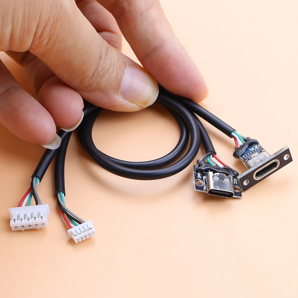 JCD 1PC Mechanical Keyboard Cable Type-C Female 5P Flexible Keyboard Separation Cable 1.25 * 5P/2.0 * 5P Terminal Cable USB C