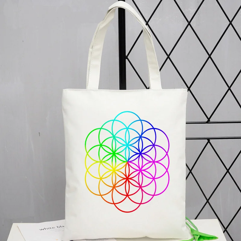 coldplay shopping bag jute bag eco grocery tote bolso bag sacola reusable bolsas reutilizables sac toile