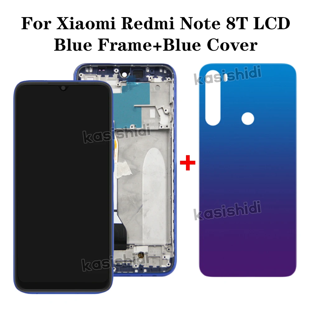 LCD For Xiaomi Redmi Note 8T Display Touch Screen Digitizer Assembly Replacement For Xiaomi Redmi Note 8T With Frame Back Cover