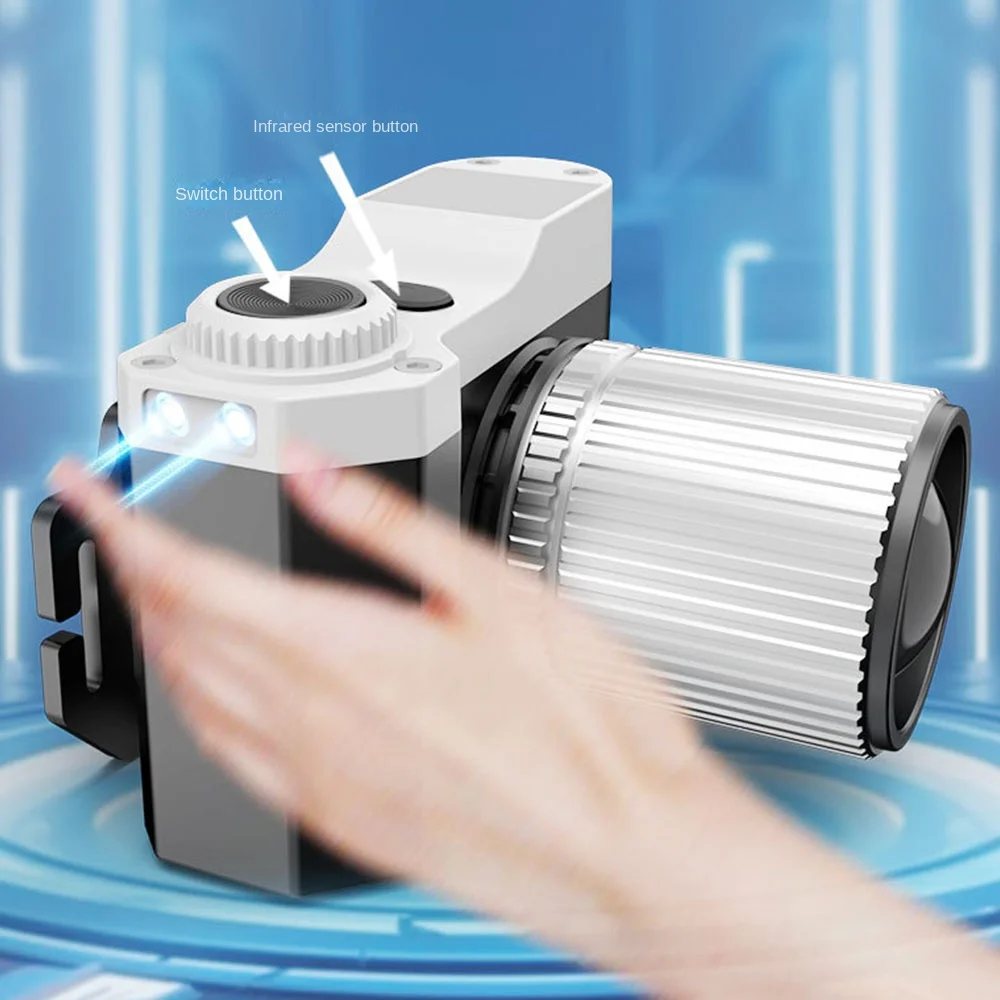 Type -C Rechargeable LED Induction Headlamp Emergency High Powerful Fishing Headlight Adjustable Mode Waterproof