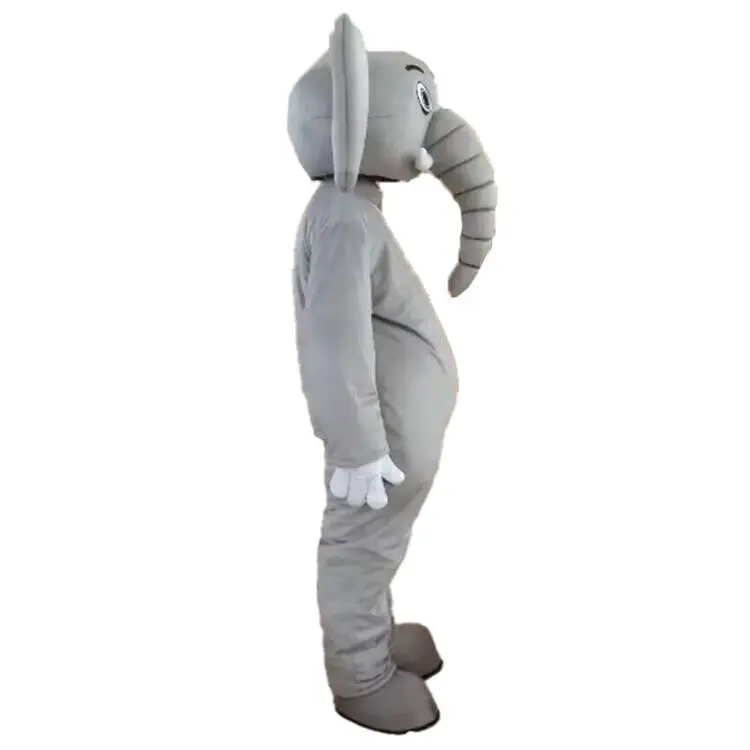 Grey Elephant Mascot Cartoon Doll Cosplay Costume Adult Children Christmas Activity Halloween Easter Birthday Party Dress