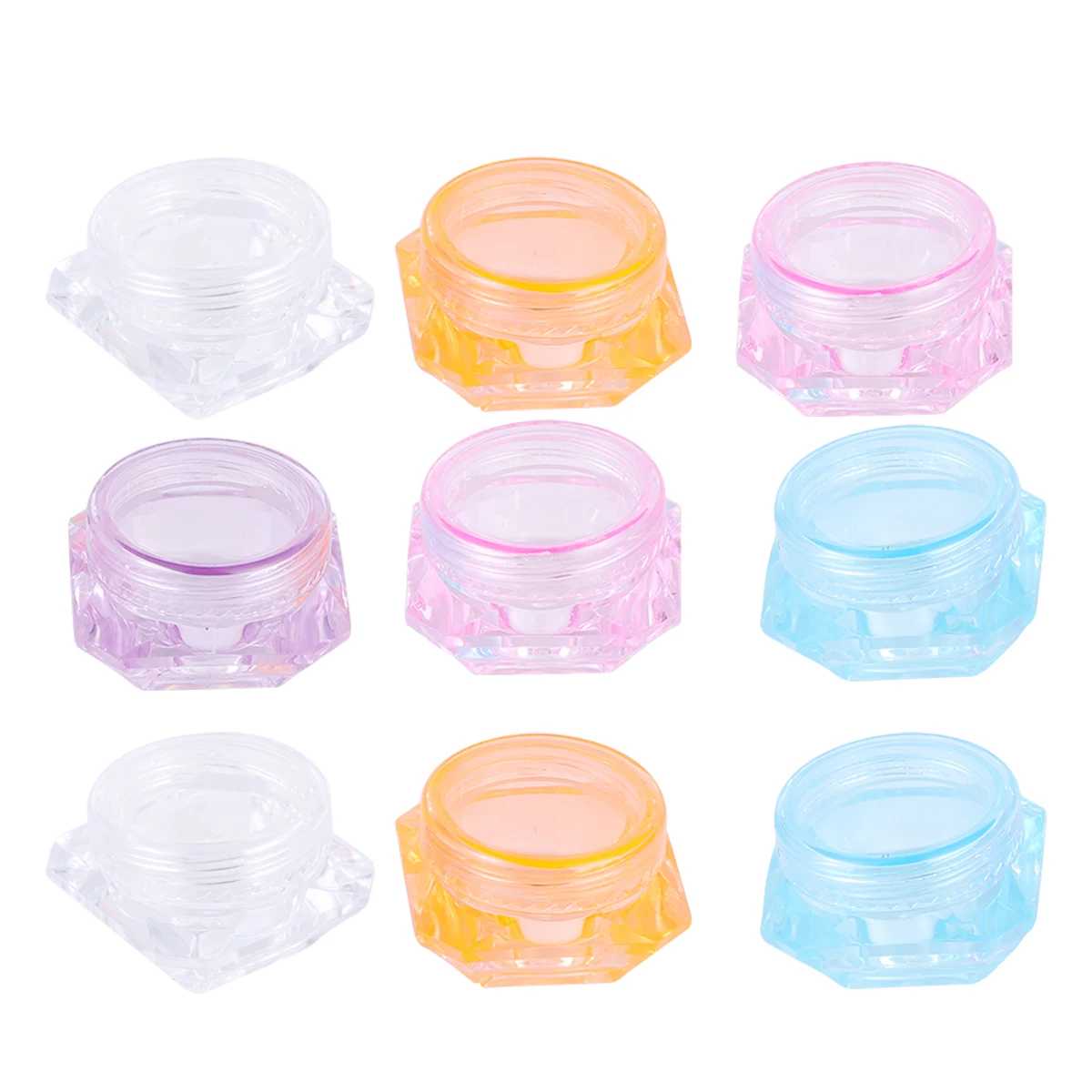 

50pcs 3G Diamond Shape Cream Box Empty Travel Bottle Sample Sack Packing Box Leakproof Lightweight Durable For Travel
