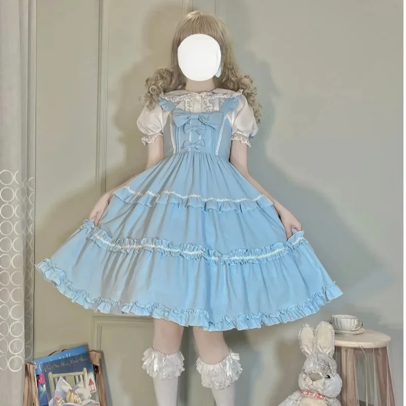 

Japanese Vittoria Vintage Lolita Jsk Dress Women Elegant Princess suspender Jsk Dresses Girls Kawaii Daily Cute Vestidos 2025
