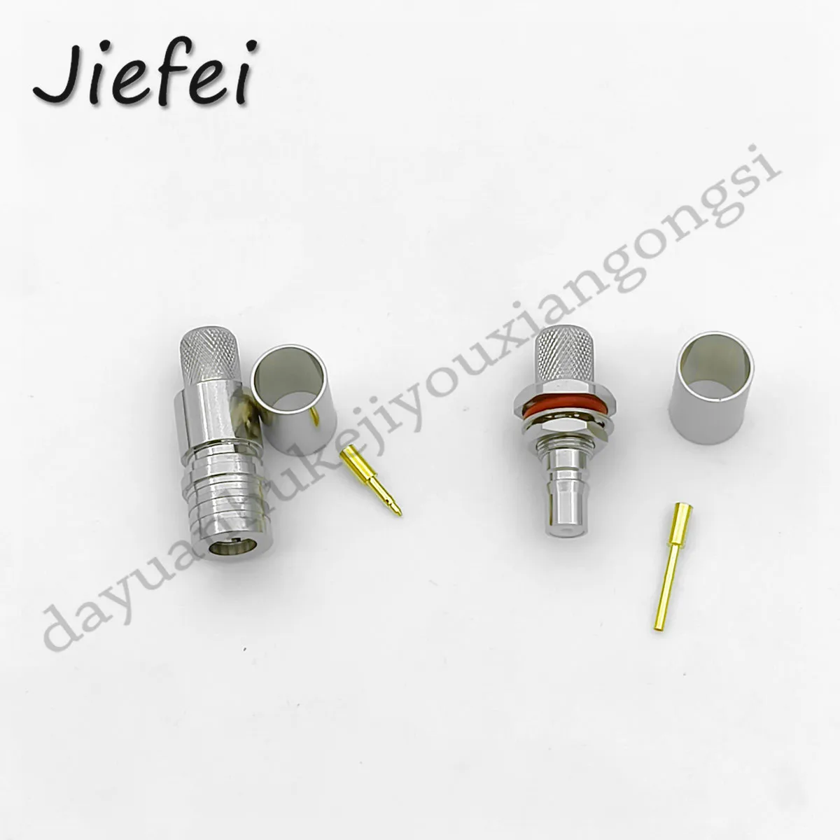 100Pcs QMA Crimp Male / Female Straight RF Coaxial Connector for Cable 5dfb RG5 RG6 LMR300 Cable Rf Connector