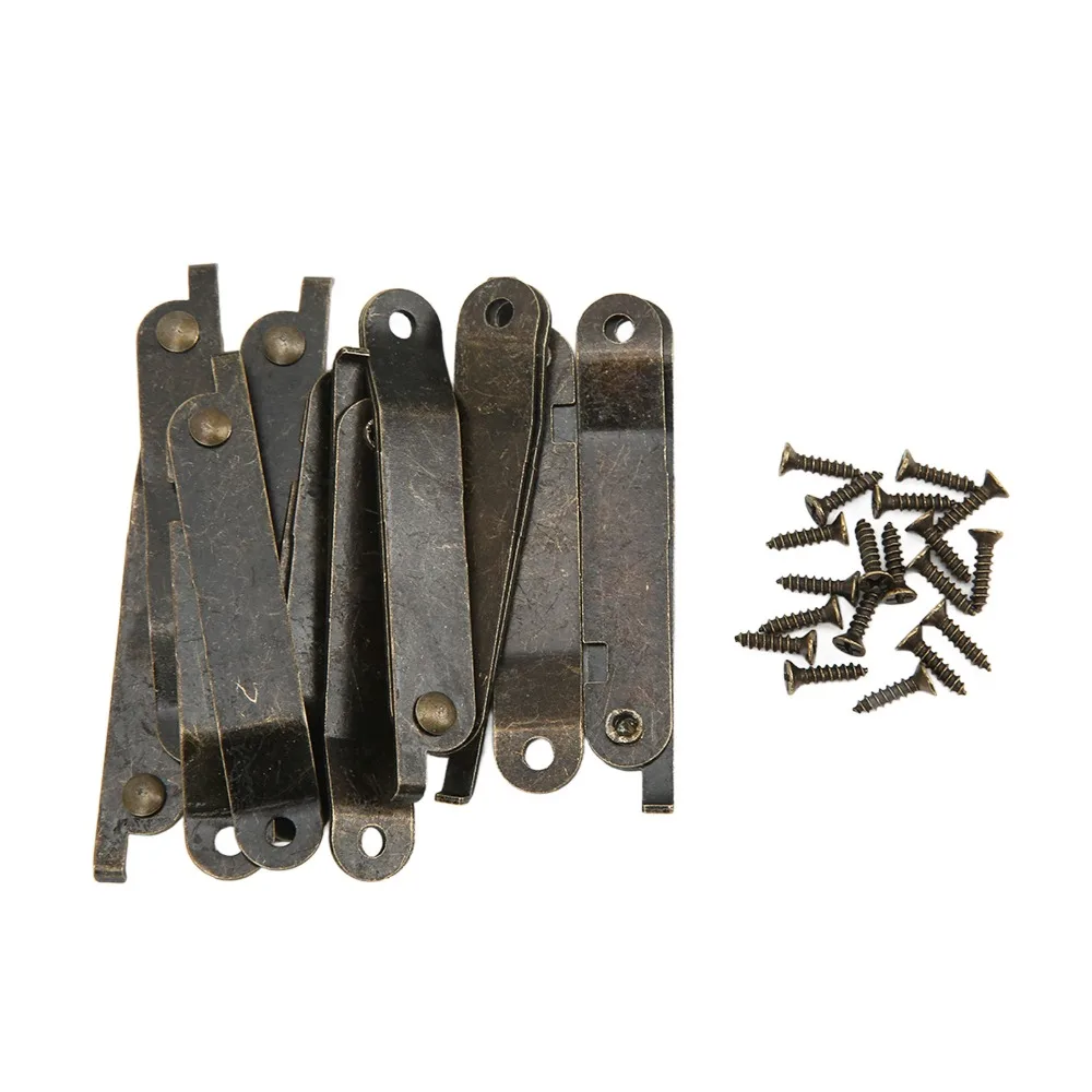 10pcs Furniture Hinges Iron Folding Support Hinge Bronze Durable Wooden Box Hinge Jewelry Box Hinges Wooden Boxes