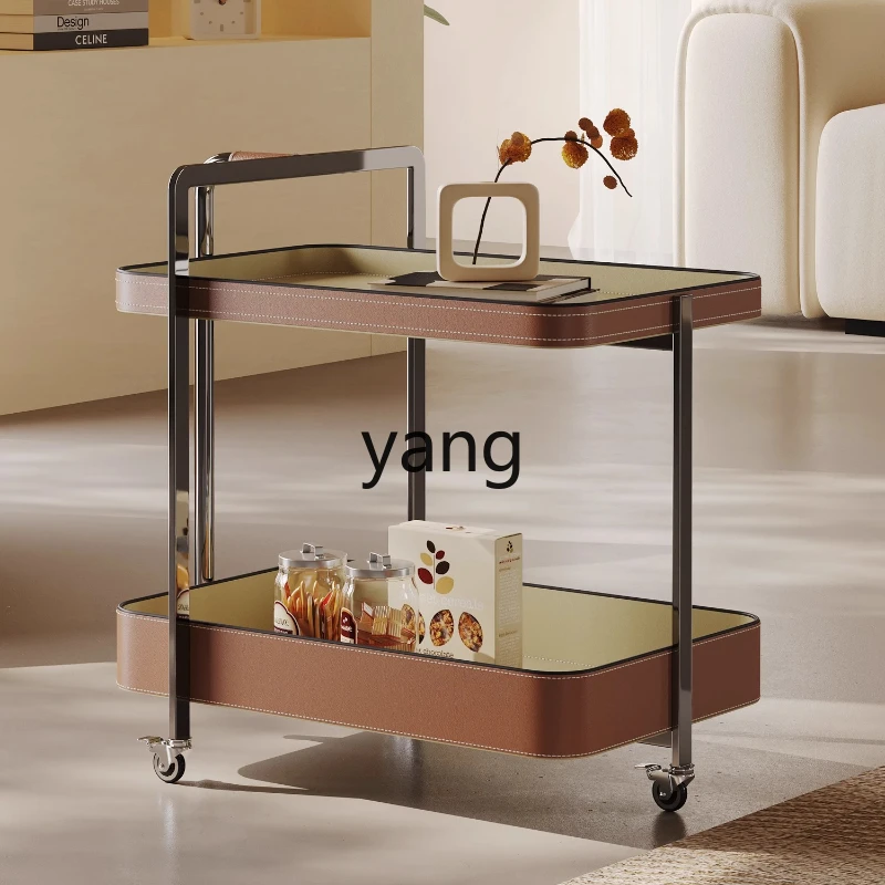 

LH removable coffee table trolley cream wind sofa side table high-end dining side car