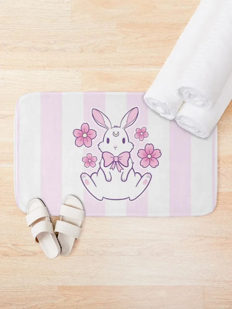 Sakura Bunny 02 | Nikury Bath Mat Water Absorbent DoorFor The Door Home Entrances Carpet In The Living Room Mat