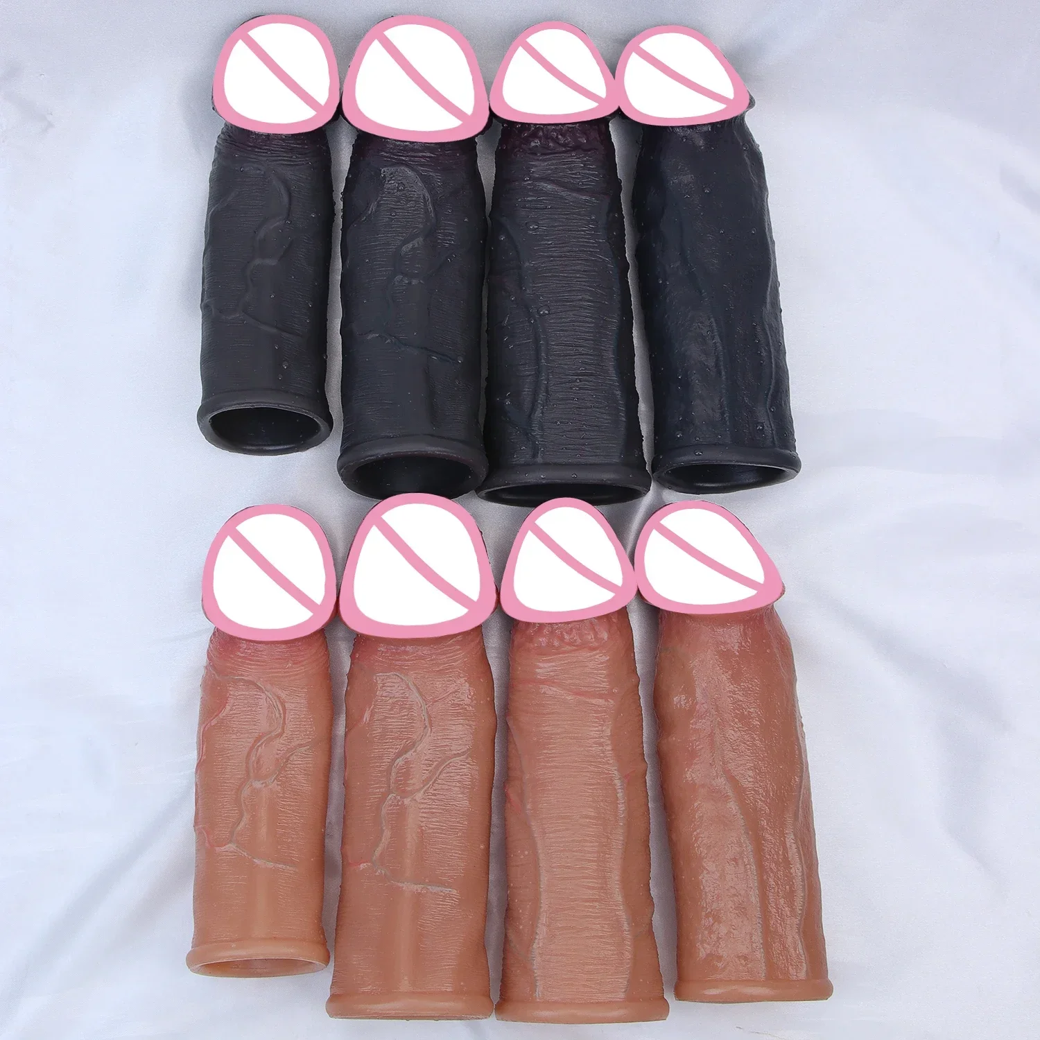 Soft Increase Enlarger Penis Sleeve Man Delayed Ejaculation Extend Cock Condom Sex Toy Dildo Safety Silicone Change Dick Color