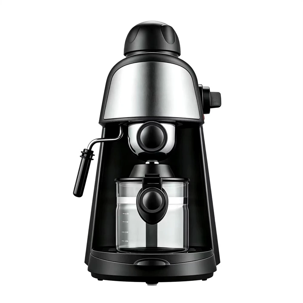 Household semi-automatic coffee machine with steam milk frother Small mini