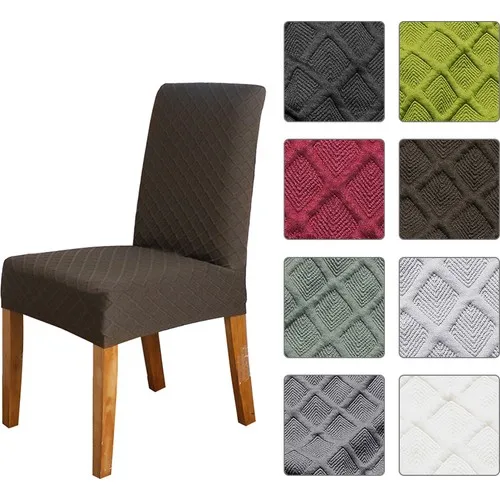 Buyfun Stretch Solid Diamond Lattice Dining Chair Cover Case