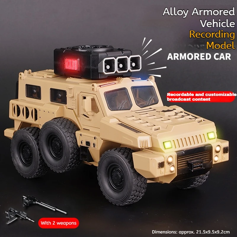 1:24 Simulation Legierung Geländewagen Modell Junge gepanzertes Auto Spielzeug akusto-optisch zurückziehbare Stoßdämpfung Spielzeugtür kann geöffnet werden