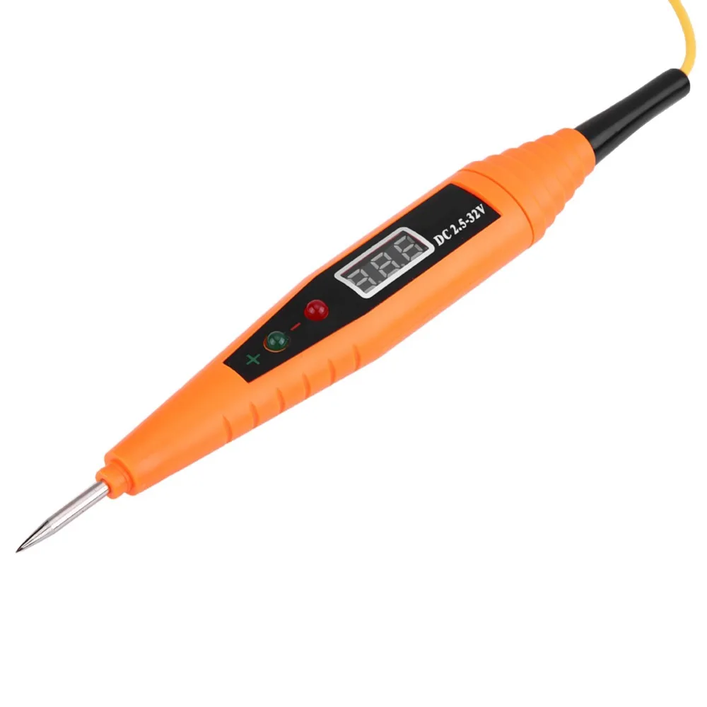 2.5-32V Digital Circuit Tester Orange LCD Digital Display Automotive Circuit Tester Short and Open Circuit Tester Auto Repair